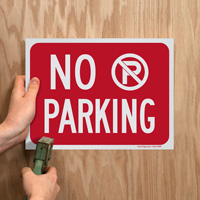 Temporary parking restriction sign