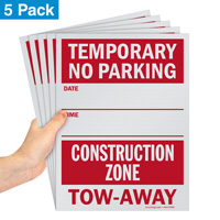 Construction Zone Tow Away Warning