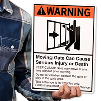 Warning Automatic Gate Signs