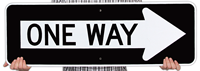 One Way Signs (with Right Arrow)