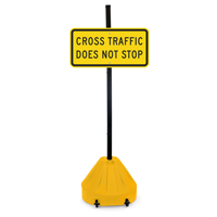 Yellow  Base With Portable sign Holder