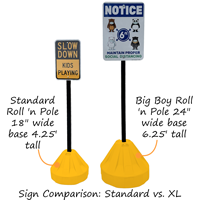 Big Boy XL Roll 'n' Pole Yellow Base