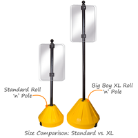 Yellow Big Boy XL Roll 'n' Pole Portable Sign Holder