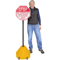 Roll 'n' Pole Portable Sign Holder