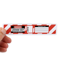 Equipment Locked Out Self Laminating Padlock Label