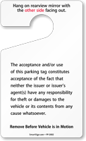 ToughTag™ Standard Rearview Mirror Hang Tags, Yellow