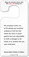 ToughTag™ Jumbo Rearview Mirror Hang Tags, Blue