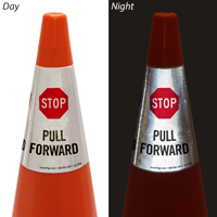Stop Pull Forward Cone Message Collar Sign