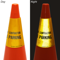 Contractor Parking Cone Message Collar Sign