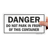 Container Parking Safety Sign