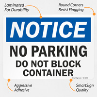 Do Not Block Container OSHA Sign