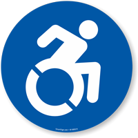 Updated Accessible Circular Floor Symbol Sign