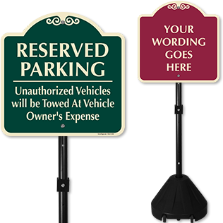 Designer Parking Signs