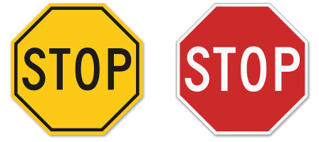 green stop sign