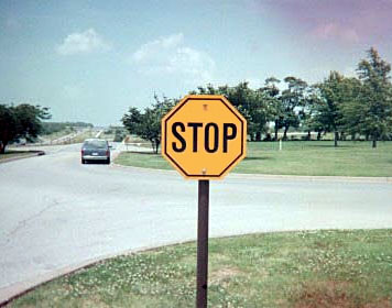 Yellow Stop Sign