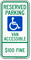 North Dakota Reserved Parking, Van Accessible Sign