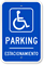 Bilingual Parking With Handicap Symbol Sign