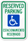 Bilingual Reserved Parking With Handicap Symbol Sign