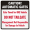 Caution Automatic Gates Sign
