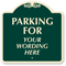 Parking For [your wording], Burgundy (18 in.) Parking Sign