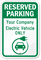 Custom Electric Vehicle Reserved Parking Sign