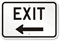 Exit Sign (with Left Arrow)