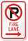 Fire Lane Parking Sign (right arrow symbol )