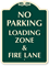 No Parking Loading Zone & Fire Lane SignatureSign