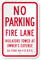 Georgia Fire Lane No Parking Sign