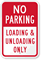 No Parking Loading & Unloading Only Sign