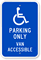 Parking Only Van Accessible Sign
