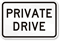 PRIVATE DRIVE Sign