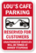 Customer Parking Sign - Unauthorized Vehicles Towed