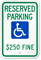 Reserved Parking Fine Imposed Sign (With Graphic)