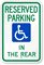Reserved Parking In Rear Sign (With Graphic)