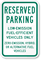 Reserved Parking Low-Emission Fuel-Efficient Vehicles Sign