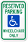Handicap Parking Only Sign