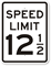 Speed Limit 12 1/2 Sign