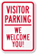Visitor Parking We Welcome You! Sign