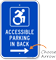 Accessible Parking In Back Sign (With Graphic)