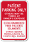 Bilingual Patient Parking Only Others Towed Sign