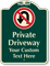Custom Private Driveway, No Turn Around Sign