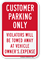 Customer Parking Only, Violators Towed Sign
