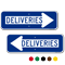 Deliveries Directional Traffic Sign
