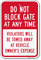 Do Not Block Gate At Any Time Sign