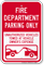 Fire Department Parking, Unauthorized Vehicle Towed Sign