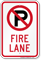 Fire Lane Sign (no parking symbol)