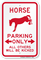 Horse Parking Only Funny Parking Sign
