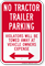 No Tractor Trailer Parking, Bidirectional Sign