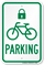 Bicycle Parking Sign with Lock Symbol